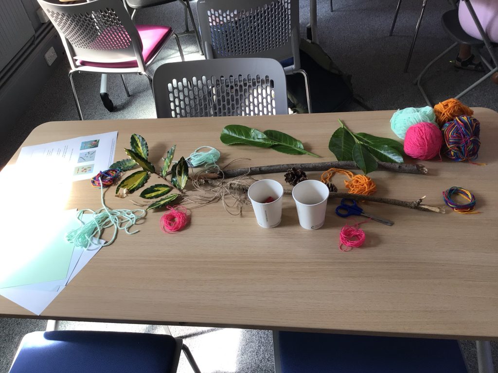 sticks and other craft materials