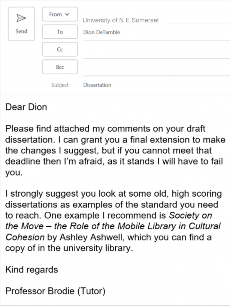 an email