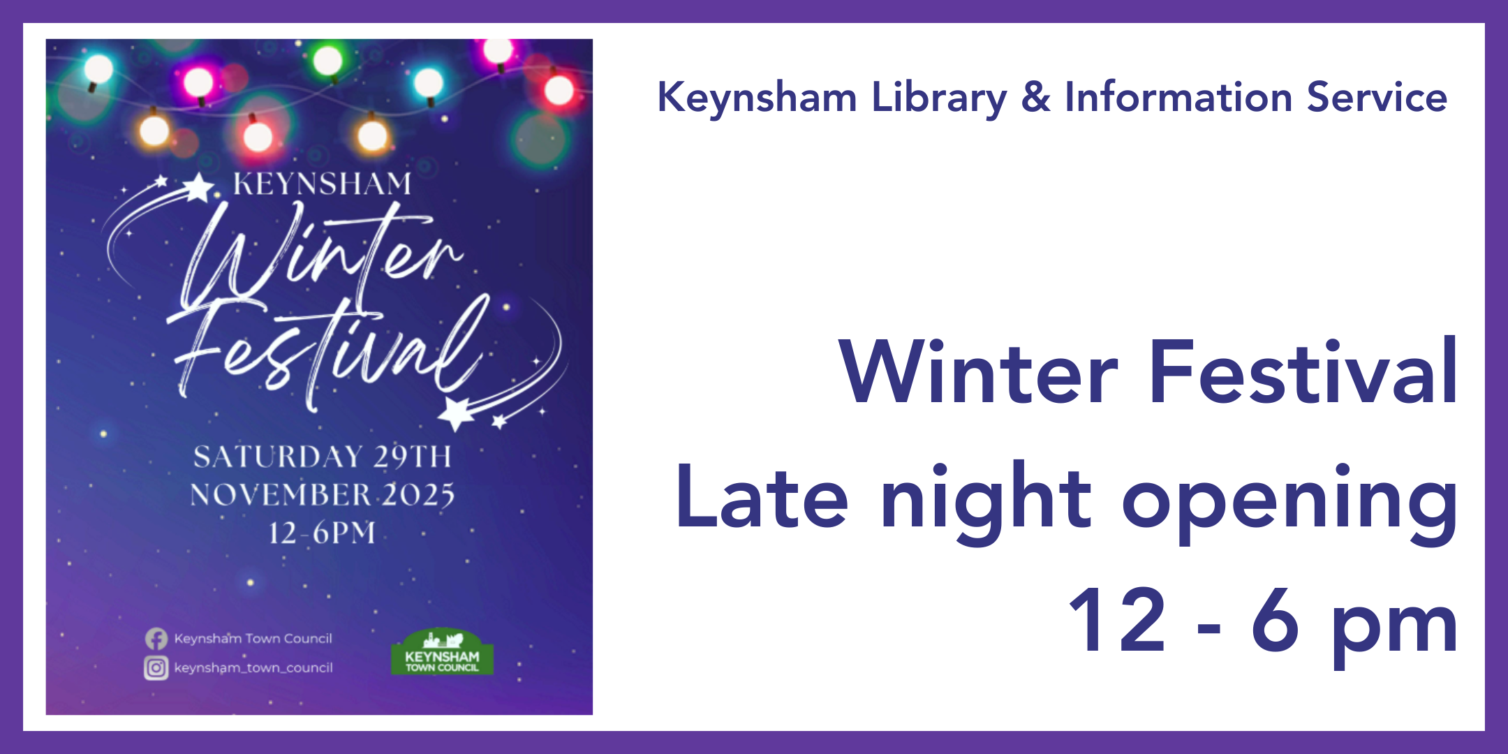 Keynsham Library Late Night Opening