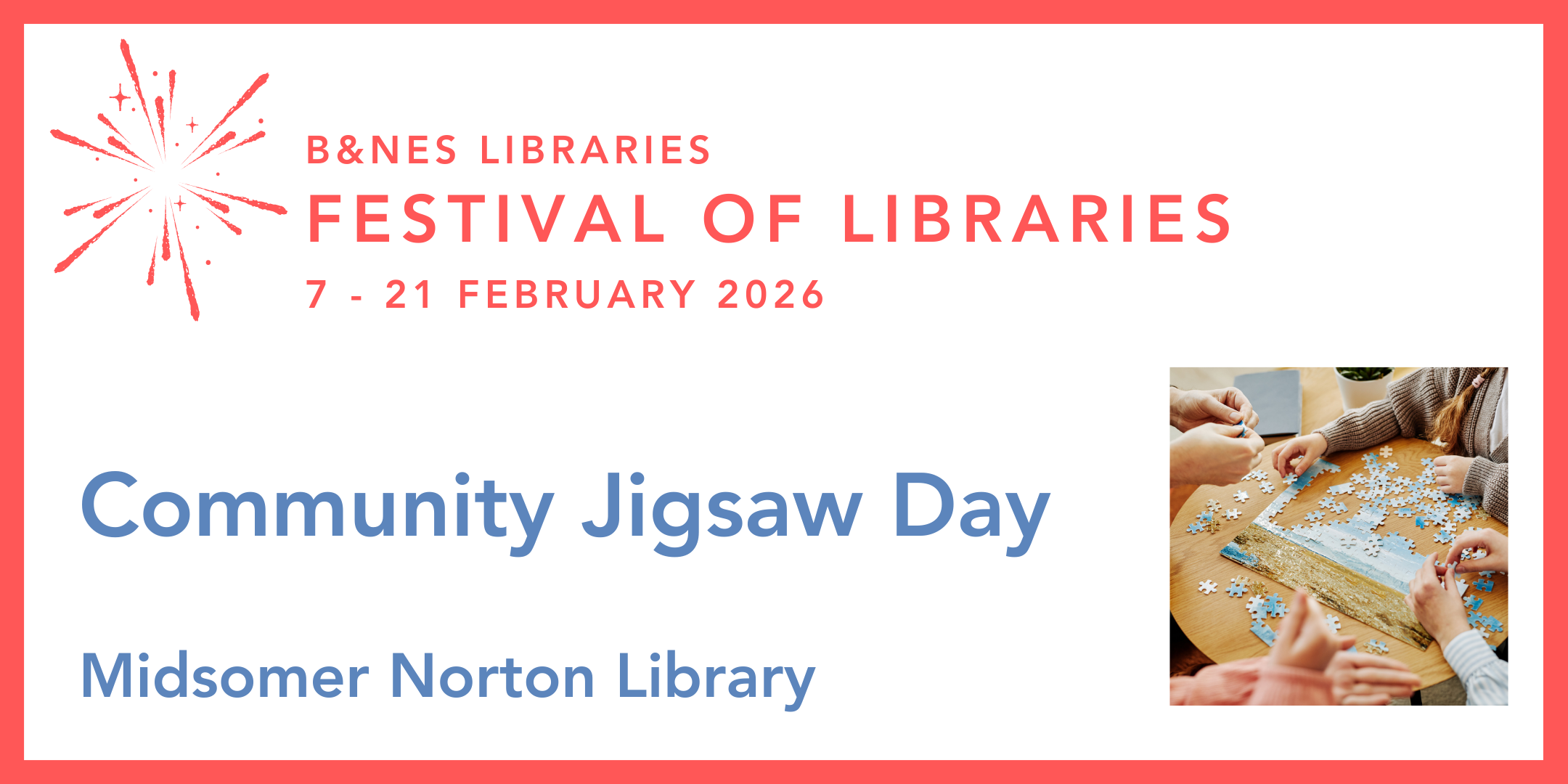Community Jigsaw Day - Festival of Libraries