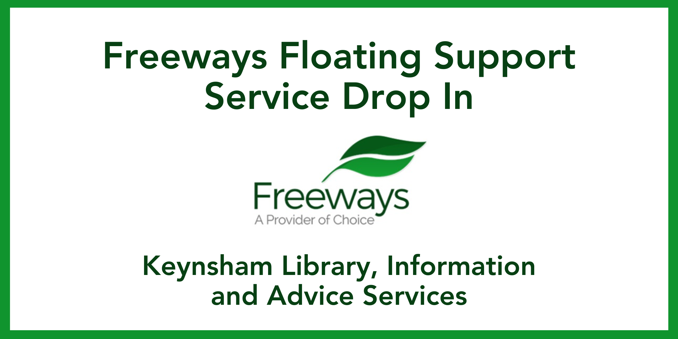 Freeways Floating Support Service Drop In