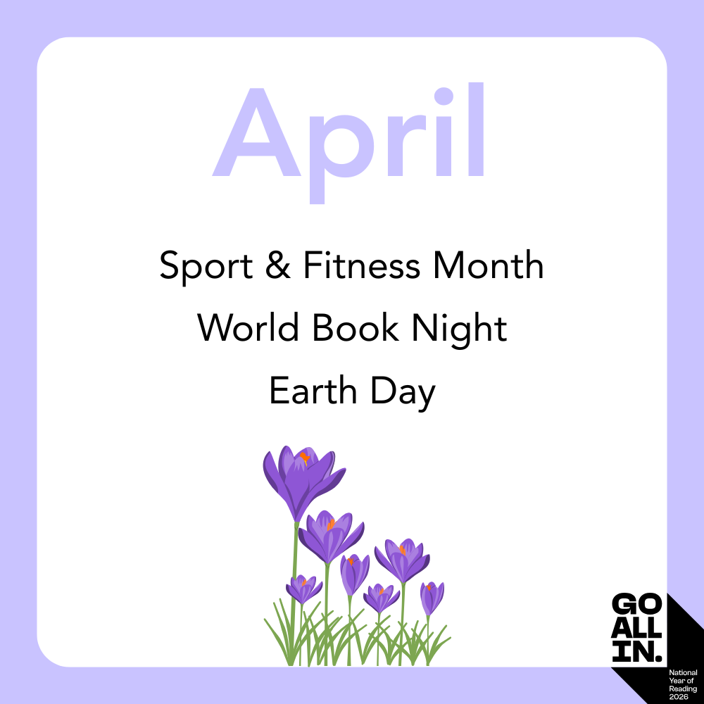 April Sport & Fitness Month World Book Night Earth Day