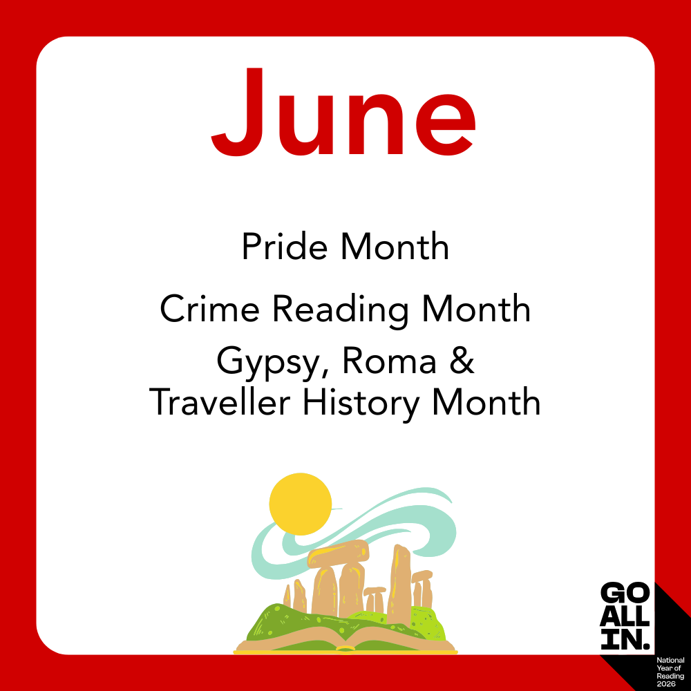 June Pride Month Crime Reading Month Gypsy, Roma & Traveller History Month