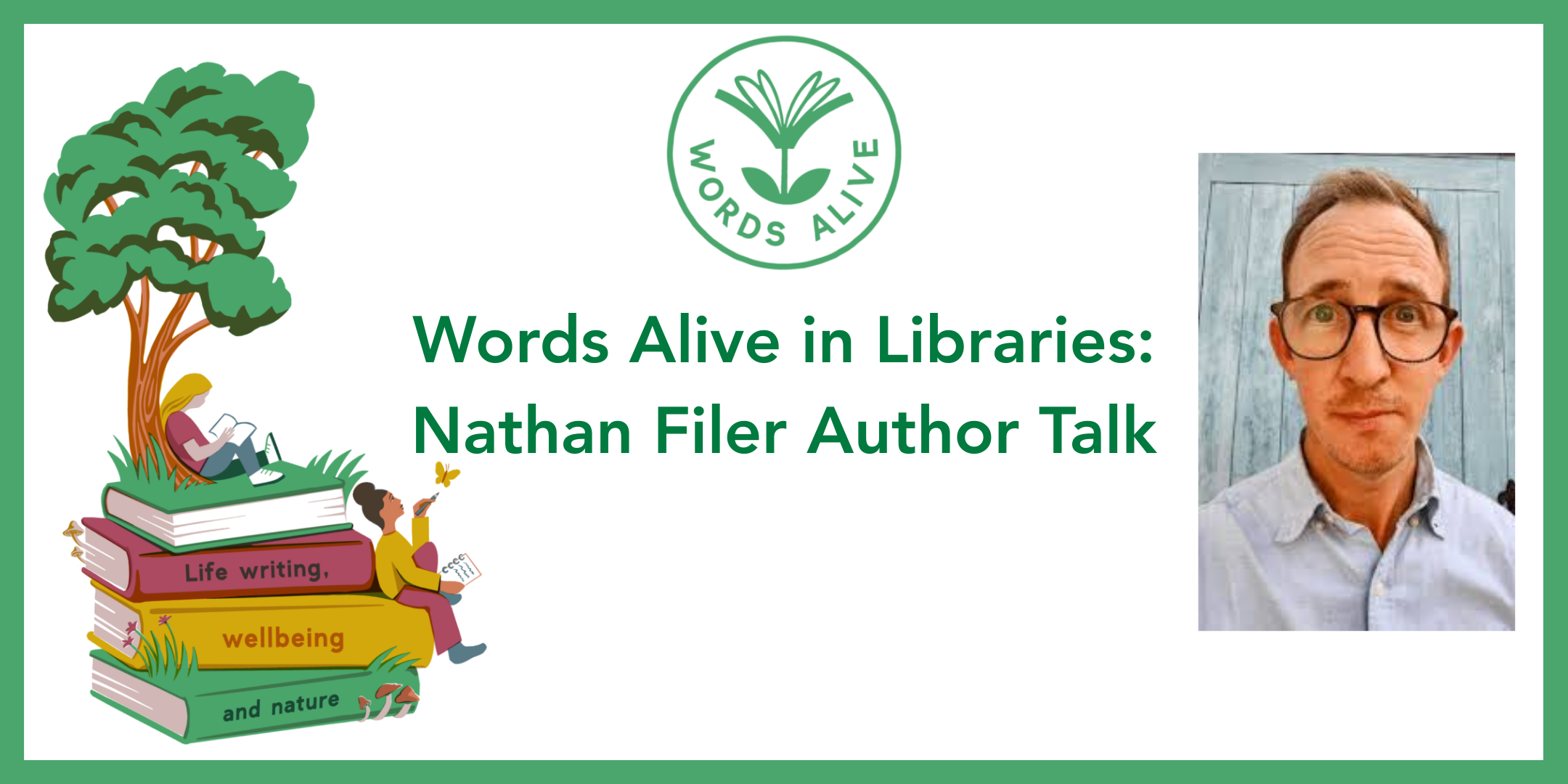 Words Alive in Libraries: Nathan Filer Author Talk