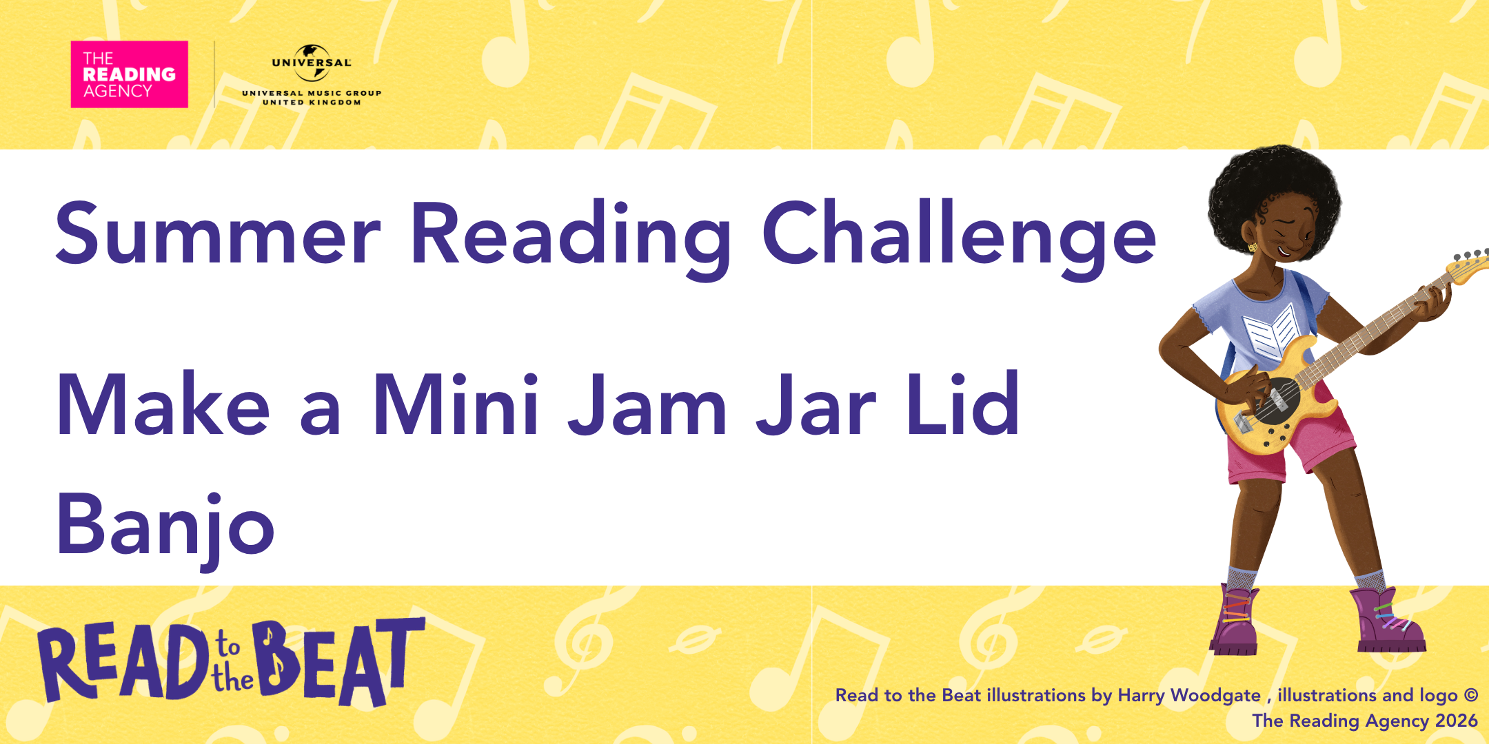 Make a Mini Jam Jar Lid Banjo at Midsomer Norton Library